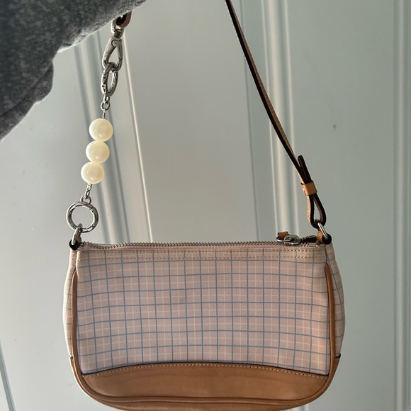（sold) Coach bag pink plaid y2k style - Picture 4 of 7